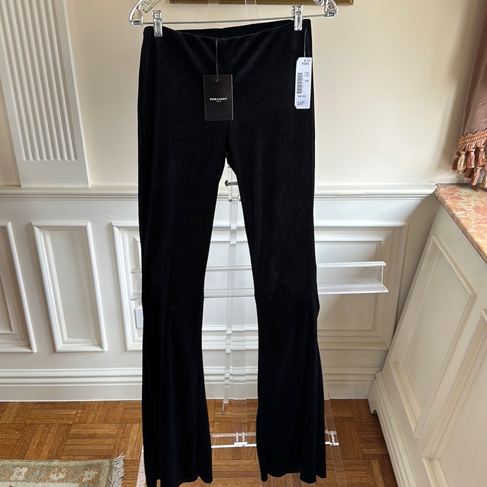 Sunlight Velvet Flare Bottom Pants